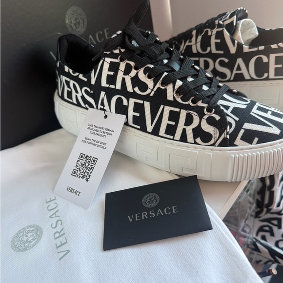 Versace Monochrome Logo Sneakers size 42